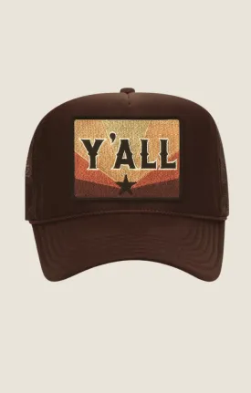 Brown "Y'all" Trucker Hat