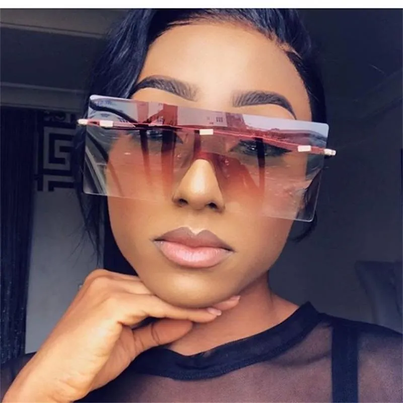 Flat Top Rimless Square Sunglass