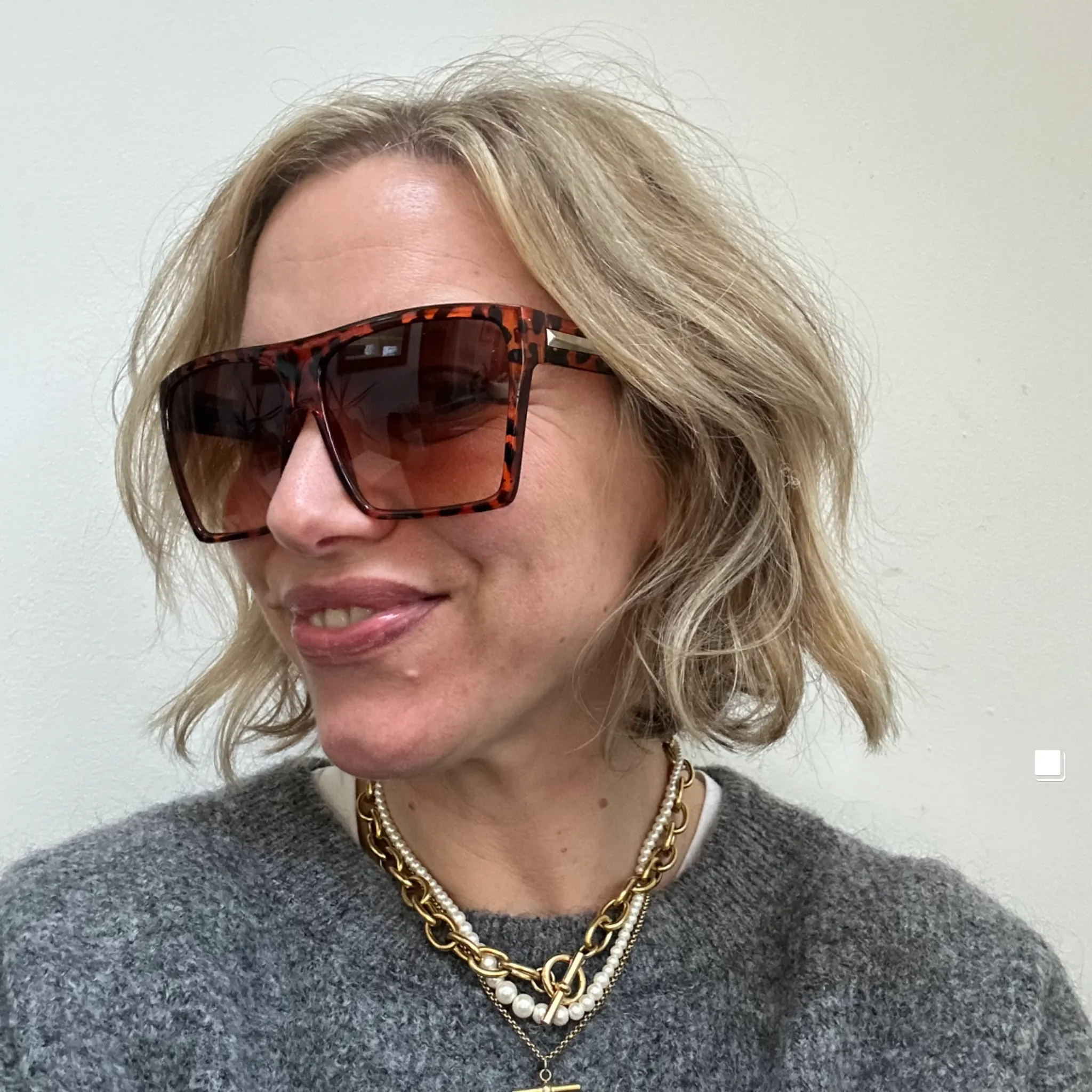 Oversized Flat Top Sunglasses