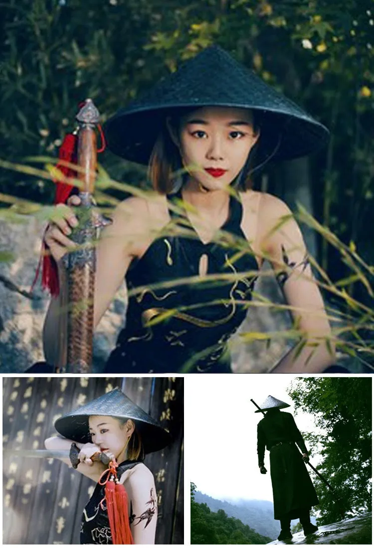 TEEK - Traditional Asian Bamboo Weave Shaolin Hat