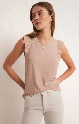 ZSU Marielle Flutter Sleeve Tank Top in Pink